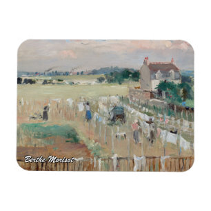 Berthe Morisot - Hanging the Tvätt ut till Dry Magnet