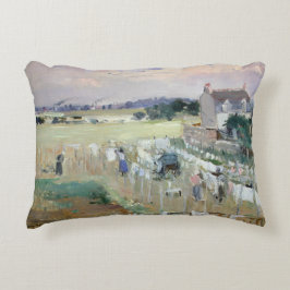 Berthe Morisot - Hanging the Tvätt ut till Dry Prydnadskudde