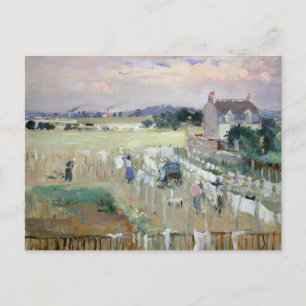 Berthe Morisot - Hanging the Tvätt ut till Dry Vykort