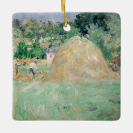 Berthe Morisot - Haystacks vid Bougival Julgransprydnad Keramik