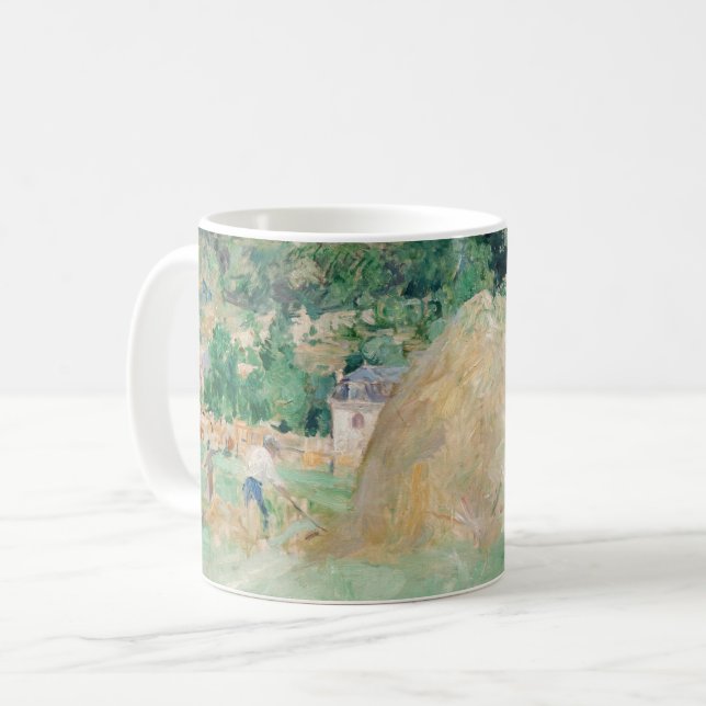 Berthe Morisot - Haystacks vid Bougival Kaffemugg (Framsida vänster)