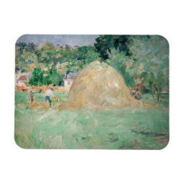 Berthe Morisot - Haystacks vid Bougival Magnet