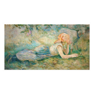 Berthe Morisot - Herdeinna i vila Fototryck