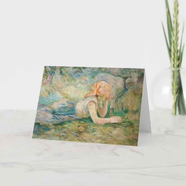 Berthe Morisot - Herdeinna som vilar Kort (Framsida)
