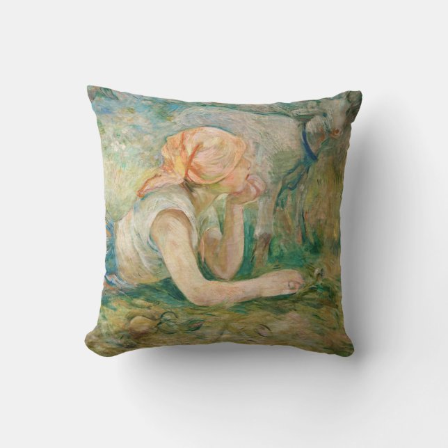 Berthe Morisot - Herdeinna som vilar Kudde (Framsida)