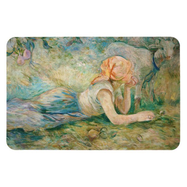 Berthe Morisot - Herdeinna som vilar Magnet (Horisontell)