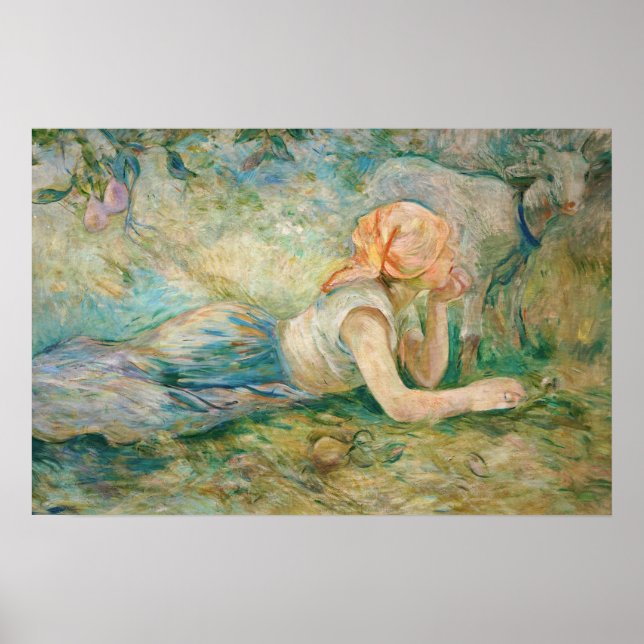 Berthe Morisot - Herdeinna som vilar Poster (Framsidan)