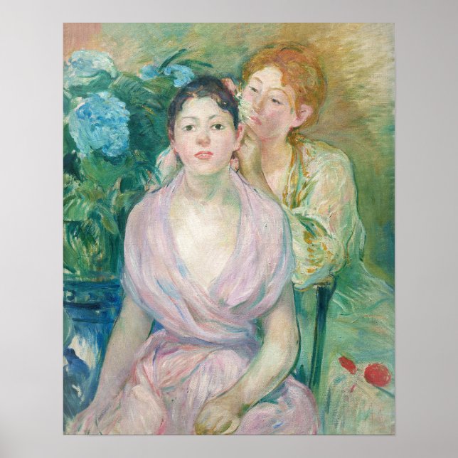 Berthe Morisot - Horstensia / De två systrarna Poster (Framsidan)