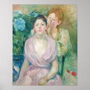 Berthe Morisot - Hortensia / De två systrarna Poster