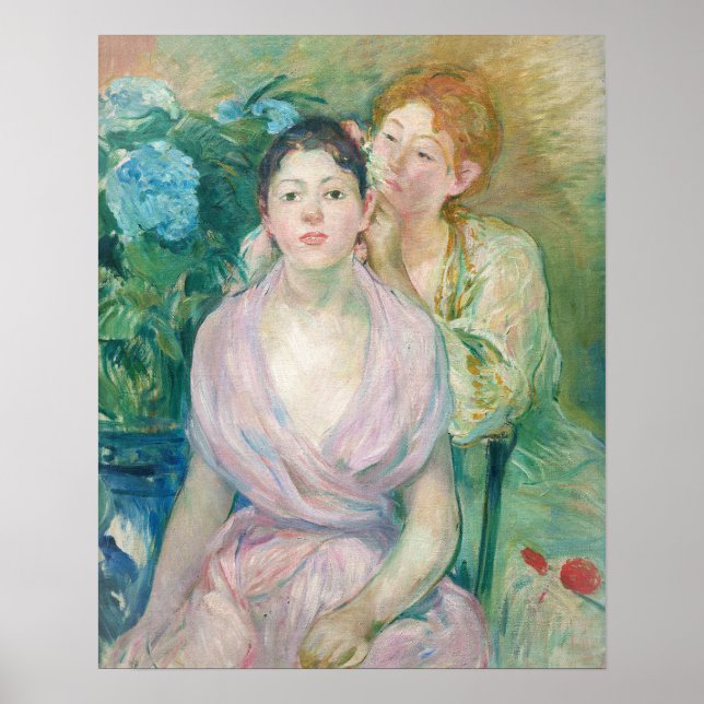 Berthe Morisot - Hortensia / De två systrarna Poster (Framsidan)