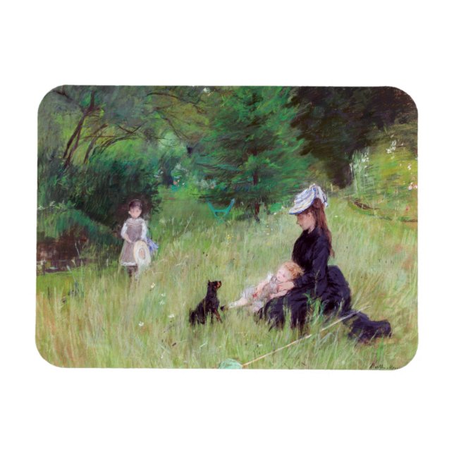 Berthe Morisot - i en park Magnet (Horisontell)