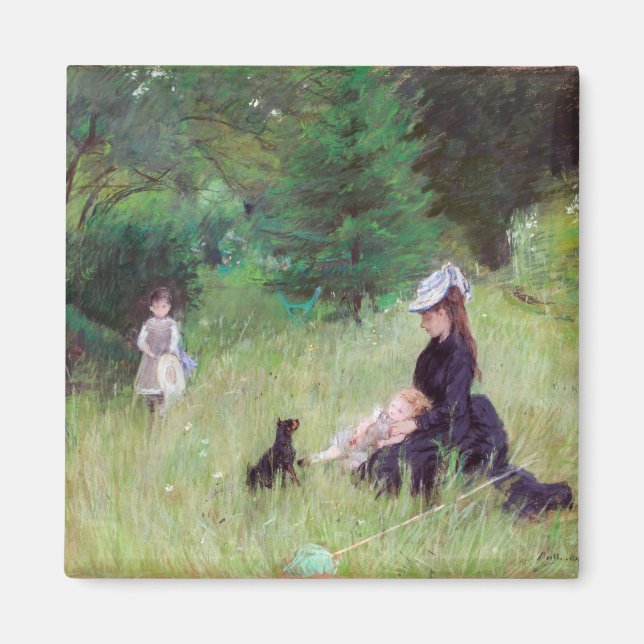 Berthe Morisot - i en park Magnet (Framsidan)
