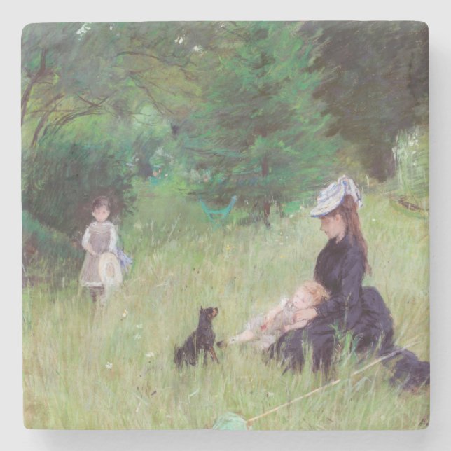Berthe Morisot - i en park Stenunderlägg (Framsidan)