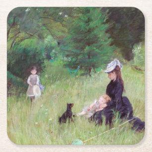 Berthe Morisot - i en park Underlägg Papper Kvadrat