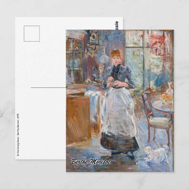 Berthe Morisot - I matsalen Vykort (Fram/baksida)