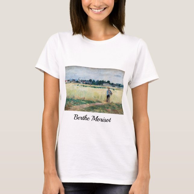 Berthe Morisot - In Wheatfield at Gennevillie T Shirt (Framsida)
