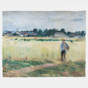 Berthe Morisot - In Wheatfield at Gennevillier Fleecefilt