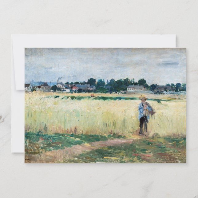 Berthe Morisot - In Wheatfield at Gennevillier Inbjudningar (Framsida)