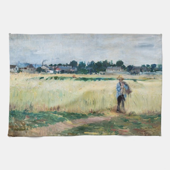 Berthe Morisot - In Wheatfield at Gennevillier Kökshandduk (Horisontell)