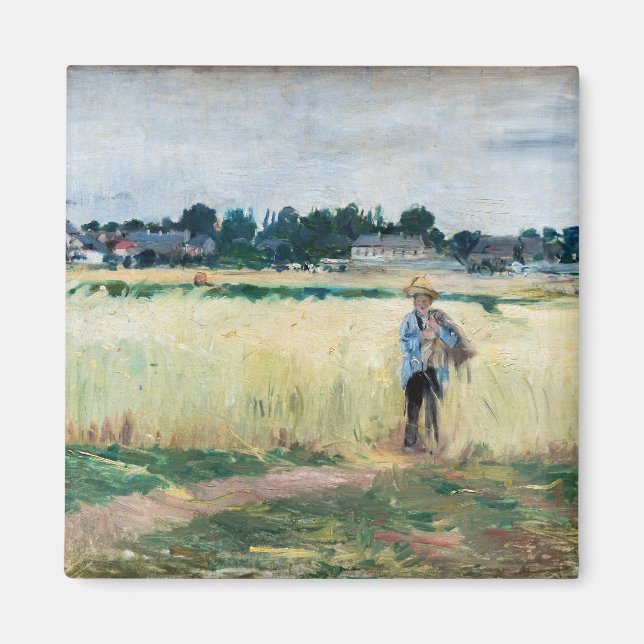 Berthe Morisot - In Wheatfield at Gennevillier Magnet (Framsidan)