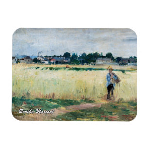 Berthe Morisot - In Wheatfield at Gennevillier Magnet