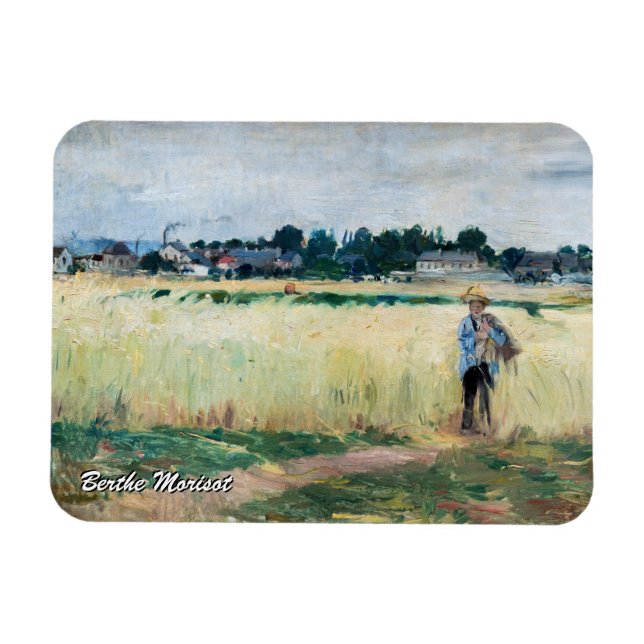 Berthe Morisot - In Wheatfield at Gennevillier Magnet (Horisontell)