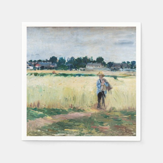 Berthe Morisot - In Wheatfield at Gennevillier Pappersservett (Framsidan)