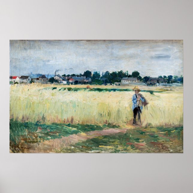 Berthe Morisot - In Wheatfield at Gennevillier Poster (Framsidan)