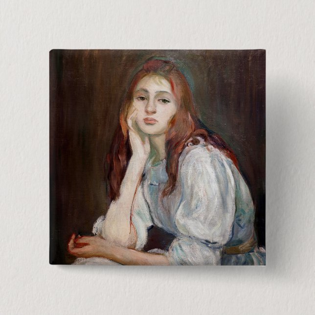 Berthe Morisot - Julie Daydreaming Knapp (Framsida)