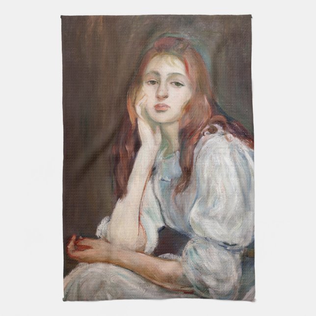 Berthe Morisot - Julie Daydreaming Kökshandduk (Vertikal)