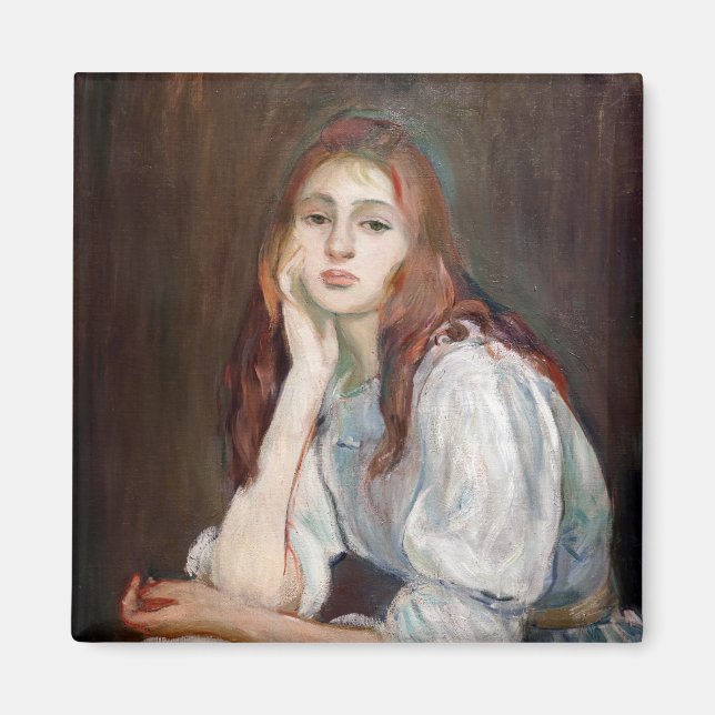 Berthe Morisot - Julie Daydreaming Magnet (Framsidan)