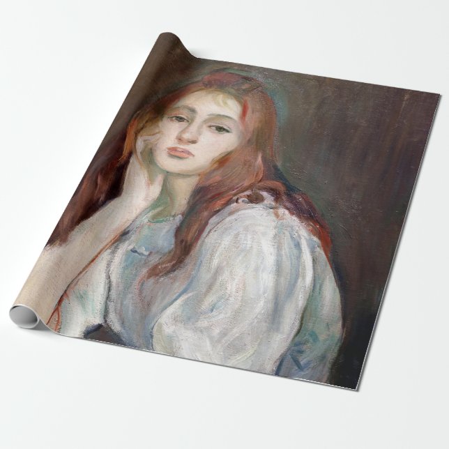 Berthe Morisot - Julie Daydreaming Presentpapper (Utrullad)