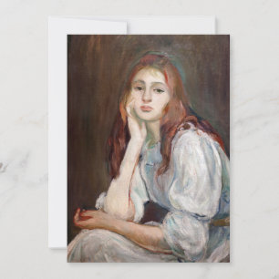 Berthe Morisot - Julie Daydreaming Tack Kort