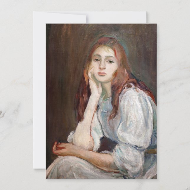 Berthe Morisot - Julie drömmande Inbjudningar (Framsida)