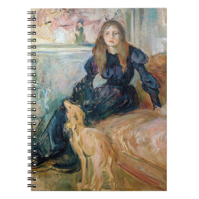 Berthe Morisot - Julie och hennes Greyhound Laerte Anteckningsbok (Framsidan)