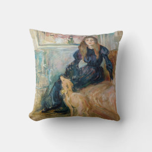 Berthe Morisot - Julie och hennes Greyhound Laerte Kudde