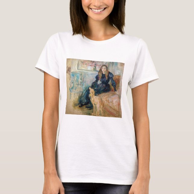 Berthe Morisot - Julie och hennes Greyhound Laerte T Shirt (Framsida)