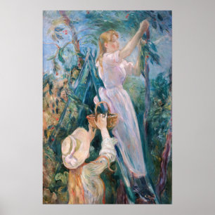 Berthe Morisot - Körsbärsplockerskan Poster