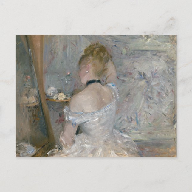Berthe Morisot - Kvinna vid toaletten Vykort (Framsida)