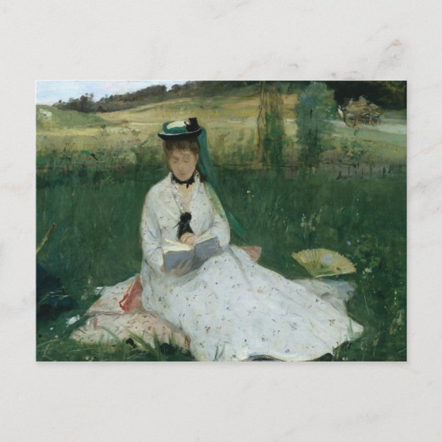 Berthe Morisot - läsning Vykort (Framsida)