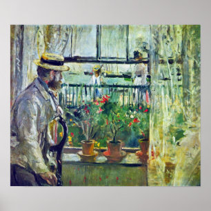 Berthe Morisot - Manet på islen av wighten Poster