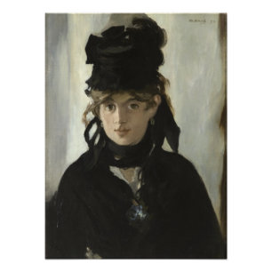 Berthe Morisot med en Bouquet Violets av Manet Fototryck