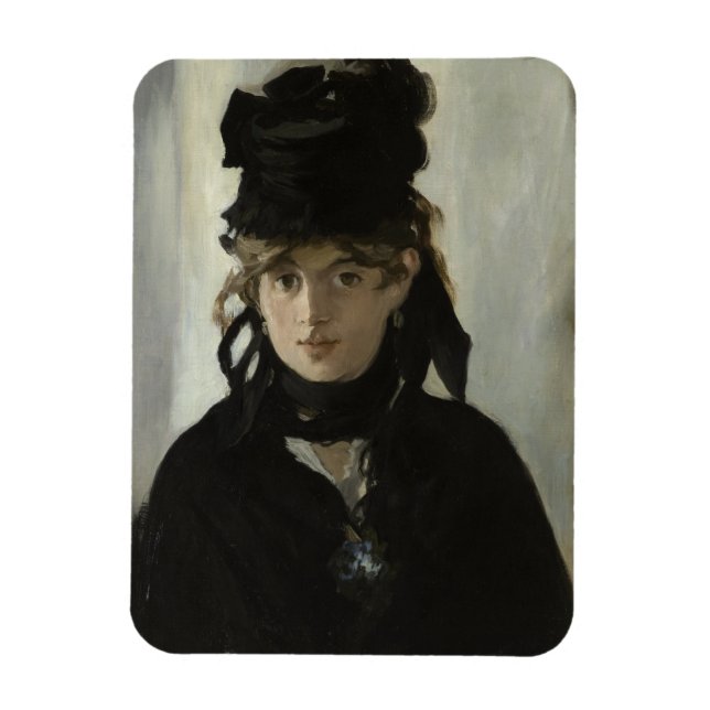 Berthe Morisot med en Bouquet Violets av Manet Magnet (Vertikal)