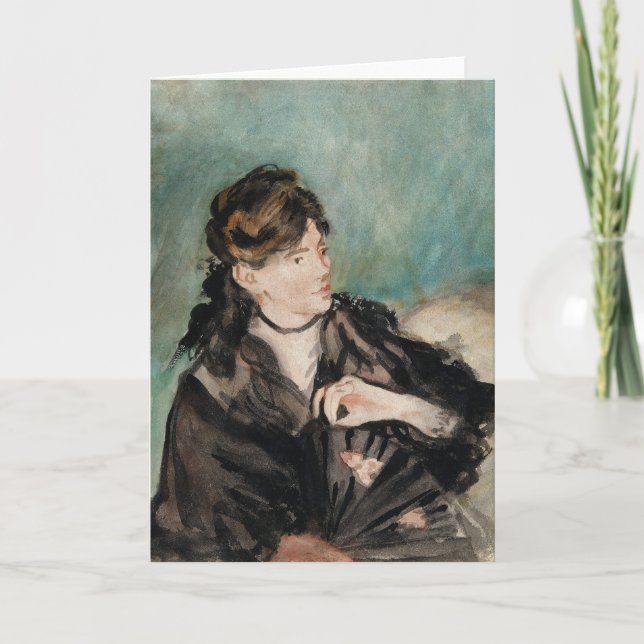 Berthe Morisot med Fläkt | Édouard Manet Kort (Framsida)