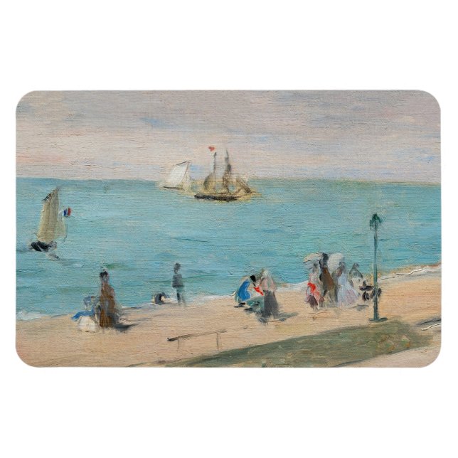 Berthe Morisot - på stranden, Les Petites-Dalles Magnet (Horisontell)