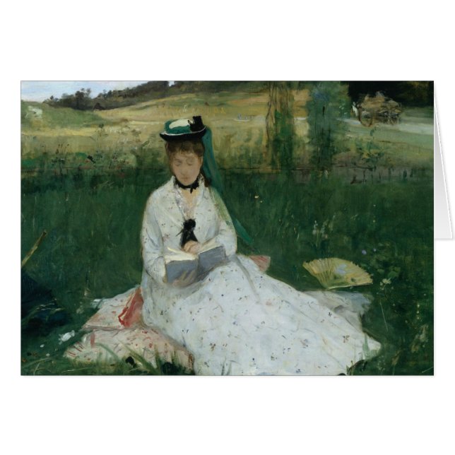 Berthe Morisot - Reading Hälsningskort (Framsidan Horizontal)