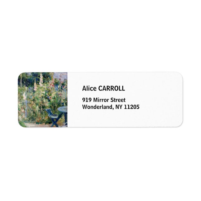 Berthe Morisot - Ro Tremieres Returadress Etikett (Framsidan)