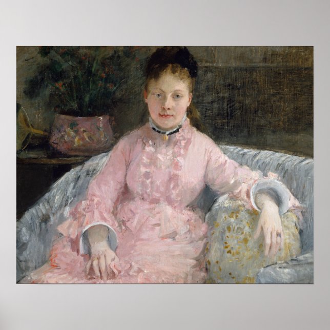 Berthe Morisot - Rosa Dress Poster (Framsidan)