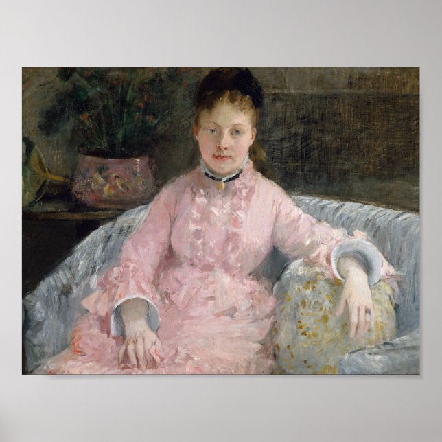 Berthe Morisot - Rosa Dress Poster (Framsidan)