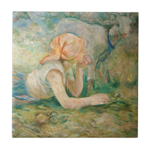 Berthe Morisot - Shepherdes Resting Kakelplatta